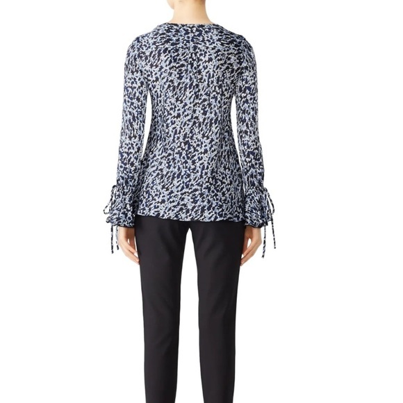 Derek‎ Lam 10 Crosby NWOT Women's Leopard Print Blouse with Long Sleeves Size 2 - Picture 2 of 12